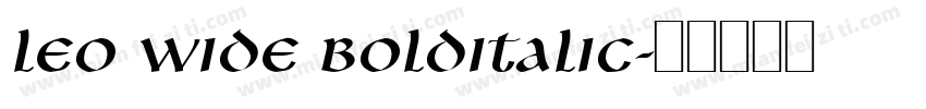 Leo Wide BoldItalic字体转换